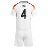 Tyskland Tah 4 Matchtröjor Barn Hemma Fotbollströja EURO 2024